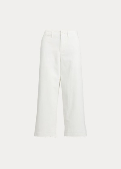 Women's Polo Ralph Lauren Cropped Wide-Leg Twill Pants | 763954NDZ